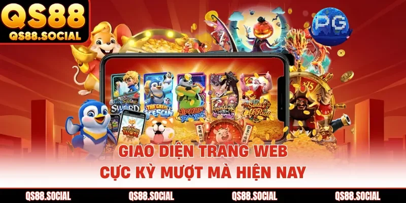 Giao diện trang web cực kỳ mượt mà hiện nay